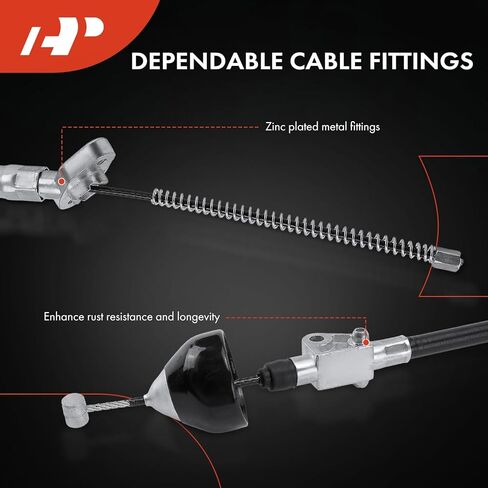 A-Premium Parking Brake Cable Assembly Compatible with Toyota and Lexus Models - Highlander 2004-2007, RX330 2004-2006, RX350 2007-2008 - Rear Passenger Side, Replace# 4642048171 in Saudi Arabia
