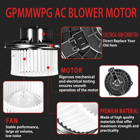 AC Blower Motor Fan Heater Motor Replacement 700063 Compatible with Toyota for Sequoia 2001 2002 2003 2004 2005 2006 2007, for Tundra Crew Cab 2004-2006 87103-0C022 in Kuwait