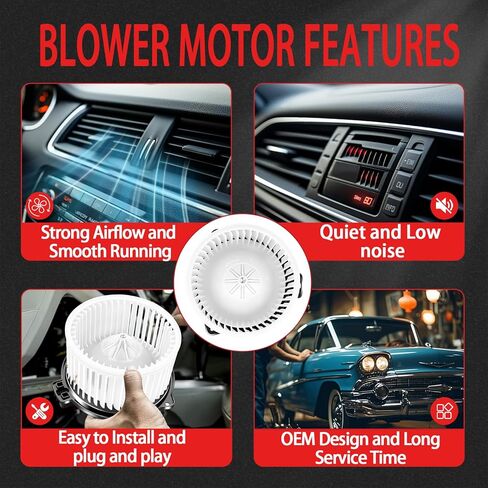 AC Blower Motor Fan Heater Motor Replacement 700063 Compatible with Toyota for Sequoia 2001 2002 2003 2004 2005 2006 2007, for Tundra Crew Cab 2004-2006 87103-0C022 in Kuwait