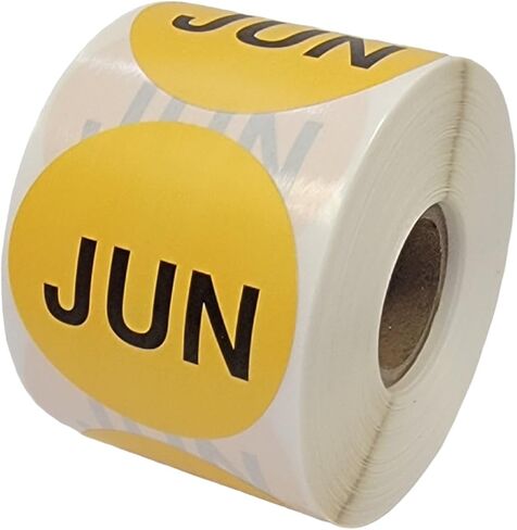 LABELSANDMORE Months of The Year - June (JUN) Labels Inventory Month Adhesive Stickers 2" Round, 500 PCS in Kuwait
