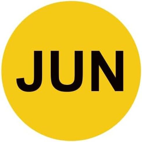 LABELSANDMORE Months of The Year - June (JUN) Labels Inventory Month Adhesive Stickers 2" Round, 500 PCS in Kuwait