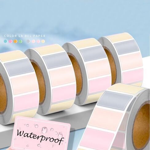 800pcs Stickers Waterproof Labels, Removable Household Labels Rolls of Empty Colorful Stickers for Name, Mark, Food, Paste, Small Notes, Home, School and Office (Multicolor B) in Saudi Arabia