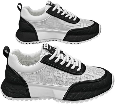 أحذية رياضية عصرية للرجال - أحذية كاجوال خفيفة الوزن قابلة للتنفس وغير قابلة للانزلاق مع أربطة، أحذية خارجية مناسبة لجميع المواسم in Kuwait