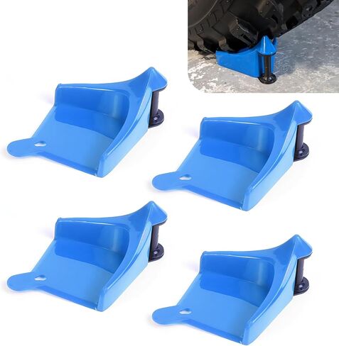 4 PCS Car Hose Guide, Plastic Anti-winding Car Wash Tire Stopper with Portable Hanging Hole, Wash Tool to Avoid Snagging Accessory, Suitable for Most Cars SUVs Bikes Motorcycles (Blue) in Saudi Arabia