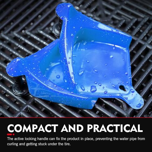4 PCS Car Hose Guide, Plastic Anti-winding Car Wash Tire Stopper with Portable Hanging Hole, Wash Tool to Avoid Snagging Accessory, Suitable for Most Cars SUVs Bikes Motorcycles (Blue) in Saudi Arabia