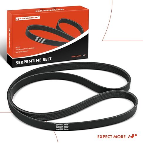 A-Premium 53.77 Inch Engine Serpentine Drive Belt Compatible with Chrysler Sebring 2001-2005 & Mitsubishi Eclipse 2000-2005, Galant 1999-2003 & Dodge Stratus 2001-2005, 2.4L in Saudi Arabia
