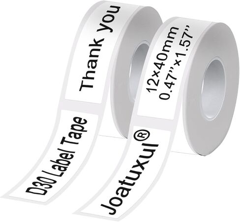 ملصقات حرارية D30، شريط ملصقات D30 ذاتي اللصق مقاس 12 × 40 مم (0.47 بوصة × 1.57 بوصة) لإعادة تعبئة شريط صانع الملصقات D30، 320 قطعة/2 لفة، أرجواني ثلاثي الأبعاد in Kuwait