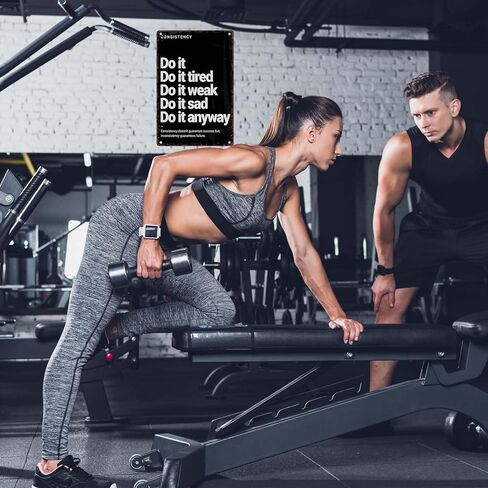 علامة عتيقة Do It Anyway، لوحة فنية جدارية معدنية تحفيزية لديكور المنزل وصالة الألعاب الرياضية والمكتب، ملصق لياقة بدنية مقاوم للصدأ مقاس 12 × 8 بوصة مع فتحات مثقوبة مسبقًا، هدية ملهمة للرجال والنساء in Kuwait