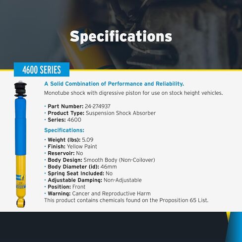 4600 Series Pair of Front Shocks fits 2017 2025 F250 F350 Super Duty 4WD Without Tremor Off-Road Package | Includes TrendsAuto Decal | 24-274937 in Kuwait
