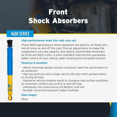 4600 Series Pair of Front Shocks fits 2017 2025 F250 F350 Super Duty 4WD Without Tremor Off-Road Package | Includes TrendsAuto Decal | 24-274937 in Kuwait
