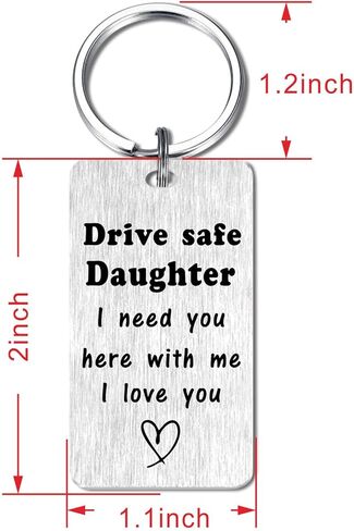 CPLJW Drive Safe Keychain Gifts for Daughter - Daughter Gifts from Mom, Adult Girl Gift for Birthday Mothers Day Valentines in Saudi Arabia