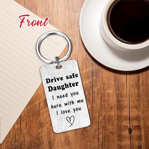 CPLJW Drive Safe Keychain Gifts for Daughter - Daughter Gifts from Mom, Adult Girl Gift for Birthday Mothers Day Valentines in Saudi Arabia