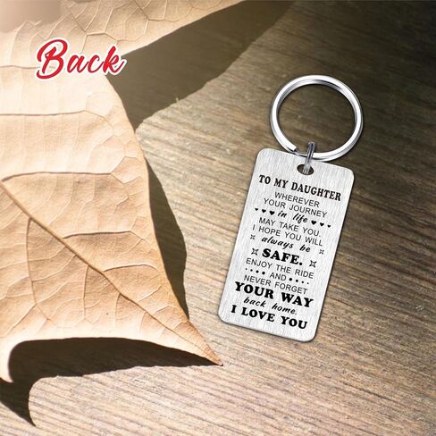 CPLJW Drive Safe Keychain Gifts for Daughter - Daughter Gifts from Mom, Adult Girl Gift for Birthday Mothers Day Valentines in Saudi Arabia