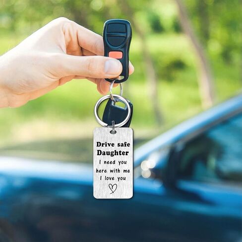 CPLJW Drive Safe Keychain Gifts for Daughter - Daughter Gifts from Mom, Adult Girl Gift for Birthday Mothers Day Valentines in Saudi Arabia