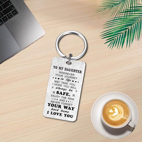 CPLJW Drive Safe Keychain Gifts for Daughter - Daughter Gifts from Mom, Adult Girl Gift for Birthday Mothers Day Valentines in Saudi Arabia