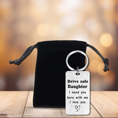 CPLJW Drive Safe Keychain Gifts for Daughter - Daughter Gifts from Mom, Adult Girl Gift for Birthday Mothers Day Valentines in Saudi Arabia