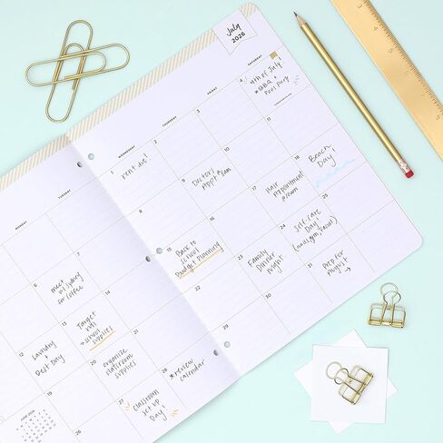 Blue Sky Day Designer 2026-2027 Monthly Academic Year Teacher Planner Calendar, July 2026 - June 2027, 8.5" x 11", Coated Paper Cover, Stapled Binding, Swiss Dot Blush in Saudi Arabia