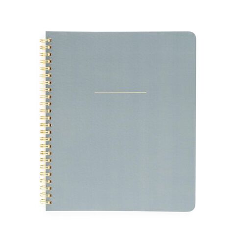 Sugar Paper Spiral Notebook, Dusty Blue, 50 Lined Pages, Spiral Bound Notebook, Single Subject, Note Taking, To Do List, Office Accessories, 7" x 8.5" in Saudi Arabia