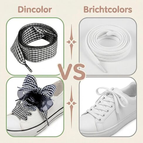 6 Pairs Ribbon Shoe Laces, Soft Cute Satin Shoelaces for Women Girls Sneakers, Novelty Fancy Lace Shoestrings in Kuwait