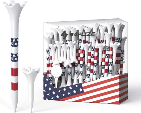 SAPLIZE Upgraded Plastic Golf Tees, Pack of 50 (2-3/4"), Engineered to Reduce Friction & Side Spin, Light Blue in Kuwait