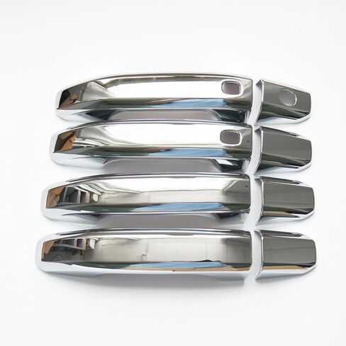 Chrome Carbon Fiber Gloss Black Exterior Door Handle Cover Trims for GMC Canyon 2023-2026 Chevrolet Colorado (Carbon Fiber Style) in Kuwait