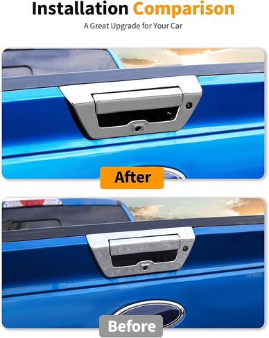 Hoolcar Chrome Tailgate Handle Covers Trim Overlay Compatible with 2015-2020 Ford F150 Exterior Accessories Tailgate Handle Protector Shell in Saudi Arabia