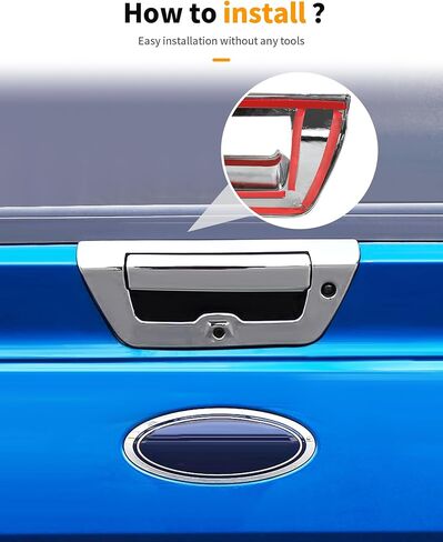 Hoolcar Chrome Tailgate Handle Covers Trim Overlay Compatible with 2015-2020 Ford F150 Exterior Accessories Tailgate Handle Protector Shell in Saudi Arabia