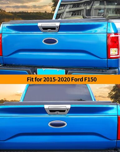 Hoolcar Chrome Tailgate Handle Covers Trim Overlay Compatible with 2015-2020 Ford F150 Exterior Accessories Tailgate Handle Protector Shell in Saudi Arabia