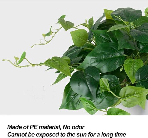 نبات البوثوس الاصطناعي مع وعاء بلاستيكي - نبات صناعي داخلي مزيف لديكور المنزل والمكتب، عبوة واحدة in Kuwait