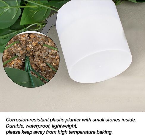 نبات البوثوس الاصطناعي مع وعاء بلاستيكي - نبات صناعي داخلي مزيف لديكور المنزل والمكتب، عبوة واحدة in Kuwait