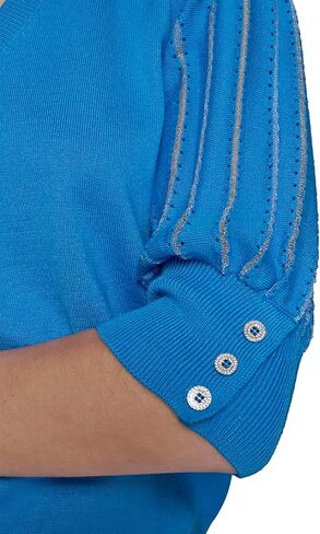 KARL LAGERFELD Paris Women's Sportswear Sweater, French Blue, X-Small in Saudi Arabia