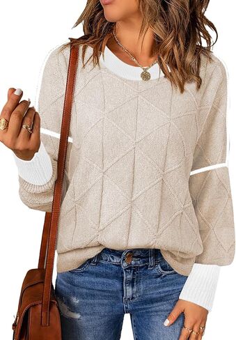 Disamer Sweaters for Women Fall Outfits Winter 2026 Lightweight Long Batwing Sleeve Crewneck Knit Pullover Sweaters Tops in Saudi Arabia