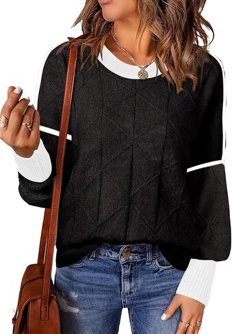 Disamer Sweaters for Women Fall Outfits Winter 2026 Lightweight Long Batwing Sleeve Crewneck Knit Pullover Sweaters Tops in Kuwait