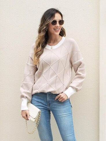 Disamer Sweaters for Women Fall Outfits Winter 2026 Lightweight Long Batwing Sleeve Crewneck Knit Pullover Sweaters Tops in Saudi Arabia