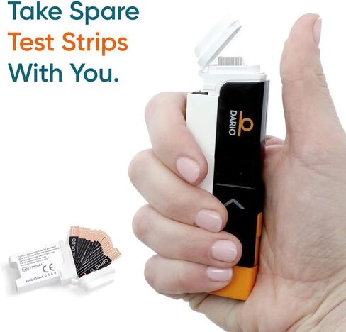 Dario 100 Blood Glucose Test Strips - Use only with Dario Monitor (25 Pack x 4) in Kuwait