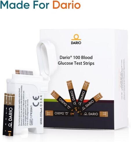 Dario 100 Blood Glucose Test Strips - Use only with Dario Monitor (25 Pack x 4) in Kuwait