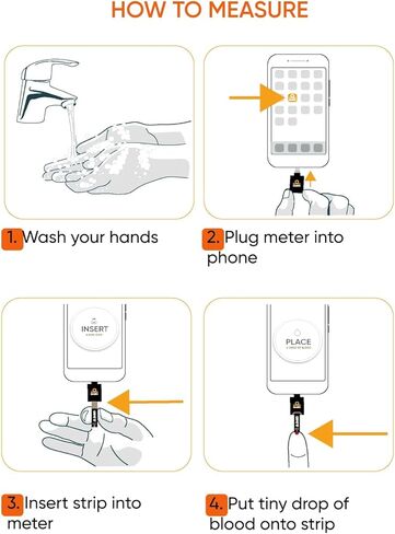 Dario 100 Blood Glucose Test Strips - Use only with Dario Monitor (25 Pack x 4) in Kuwait