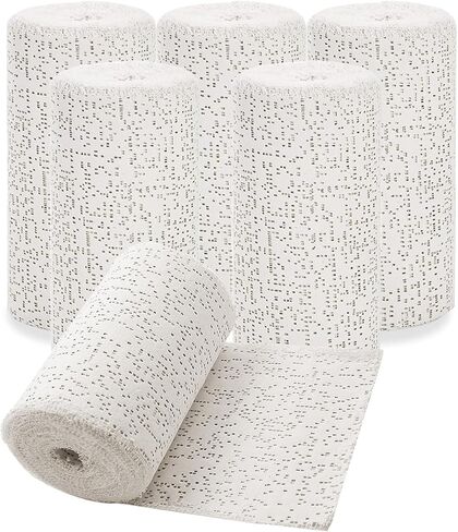 10Pack Plaster Bandages 4" x 15ft Plaster Cloth Rolls Plaster Gauze Bulk Plaster Strips for Hobby Craft, Mask Making, Scenery Art, Belly Cast, Body Casts in Kuwait