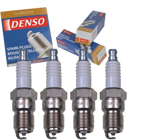 4 قطع من شمعات الإشعال القياسية على شكل حرف U من DENSO المتوافقة مع Ford Focus 2.0L L4 2008-2010 in Saudi Arabia