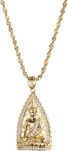 Cambodian Style Garden Buddha Buddhism Pendant Necklaces Thailand Vietnam Laos Cubic Zirconia Jewelry in Saudi Arabia