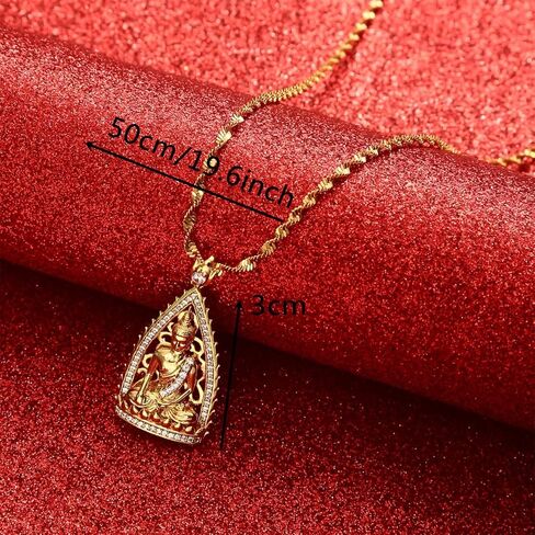 Cambodian Style Garden Buddha Buddhism Pendant Necklaces Thailand Vietnam Laos Cubic Zirconia Jewelry in Saudi Arabia