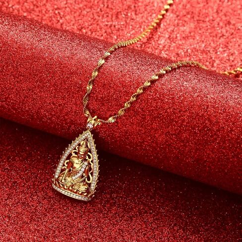 Cambodian Style Garden Buddha Buddhism Pendant Necklaces Thailand Vietnam Laos Cubic Zirconia Jewelry in Saudi Arabia