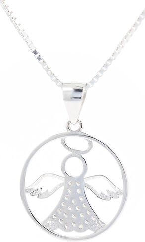 اتجاهات المجوهرات الملاك تشيكوسلوفاكيا قلادة من الفضة الاسترليني 18" in Kuwait