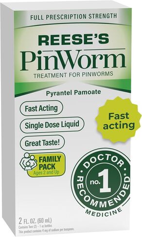 REESE'S PINWORM Medicine 2 oz PYRANTEL PAMOATE Suspension in Kuwait