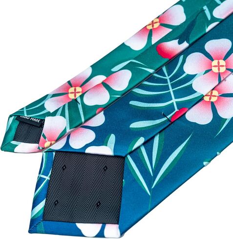 FVCENT Cosplay Tie Men's Printed Teal Green with Pink Flowers Tie Cartoon Movie Costume Props Role Playing Holiday Dress up Christmas Party Accessories in Kuwait