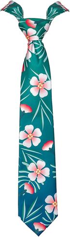 FVCENT Cosplay Tie Men's Printed Teal Green with Pink Flowers Tie Cartoon Movie Costume Props Role Playing Holiday Dress up Christmas Party Accessories in Kuwait