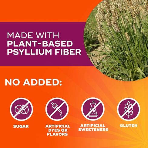 Metamucil, Daily Psyllium Husk Powder Supplement, 3-in-1 Fiber for Digestive Health, Plant Based Fiber, 300ct Capsules in Kuwait