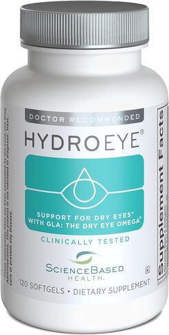 HydroEye Softgels - Dry Eye Relief - Features GLA, EPA, DHA and Other Key Nutrients - 120 Count in Kuwait