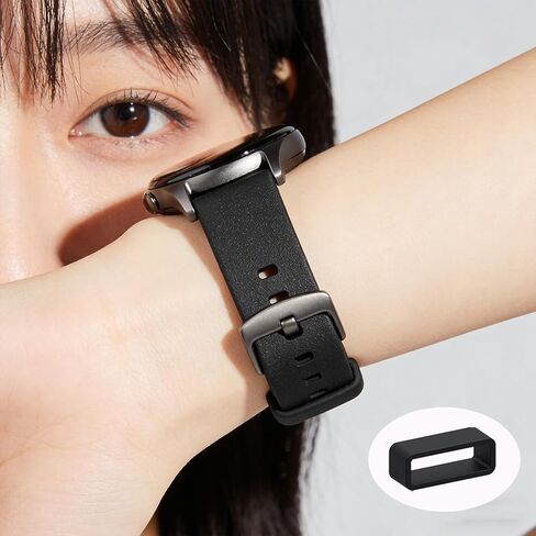 8Pcs Watch Band Keepers, Watch Strap Holder 18mm/20mm/22mm /24mm Rubber Watch Band Holder Loop, Replacement Band Strap for Smart Sport Watchers Clasp Ring Accessories (Black) in Kuwait