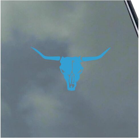 ملصق من الفينيل إصدار 2 من جمجمة البقرة، رمز أمريكي أصلي، رمز روني، خالق الله القبلي الأمة الأولى in Kuwait